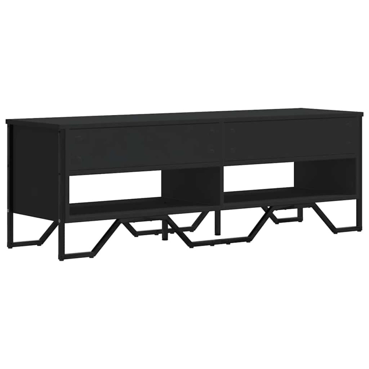 vidaXL Έπιπλο Τηλεόρασης Μαύρο 122 x 34 x 41 εκ. Επεξεργασμένο Ξύλο