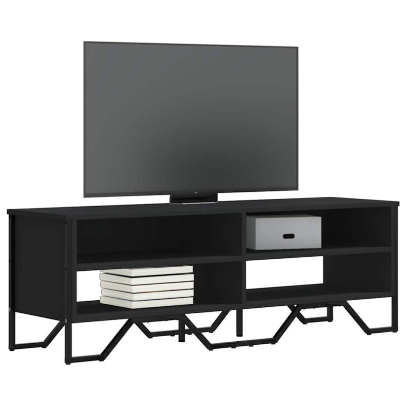 vidaXL Έπιπλο Τηλεόρασης Μαύρο 122 x 34 x 41 εκ. Επεξεργασμένο Ξύλο