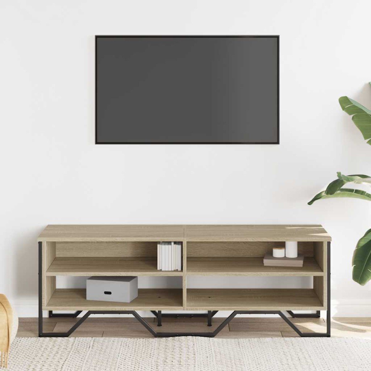 vidaXL Έπιπλο Τηλεόρασης Sonoma Δρυς 122x34x41 εκ. Επεξεργασμένο Ξύλο