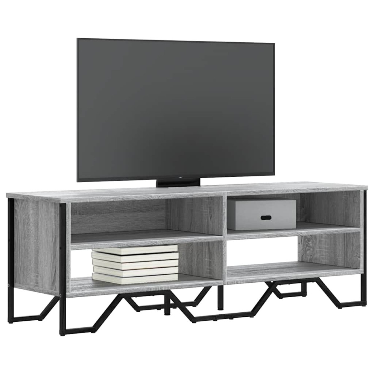vidaXL Έπιπλο Τηλεόρασης Γκρι Sonoma 122x34x41 εκ. από Επεξεργ. Ξύλο