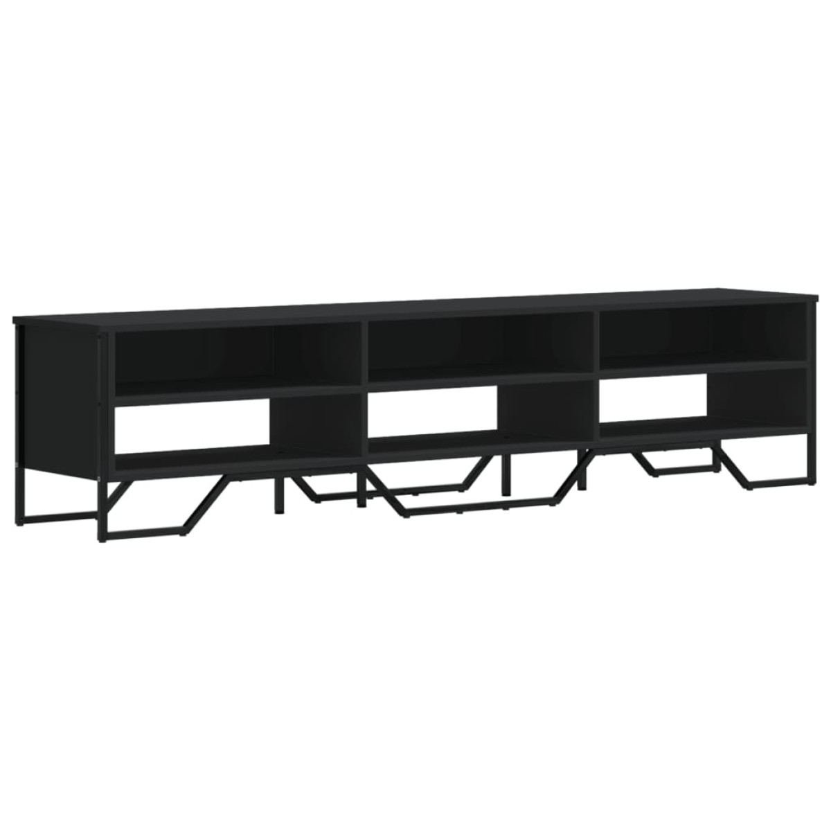 vidaXL Έπιπλο Τηλεόρασης Μαύρο 180x34x41 εκ. από Επεξεργ. Ξύλο