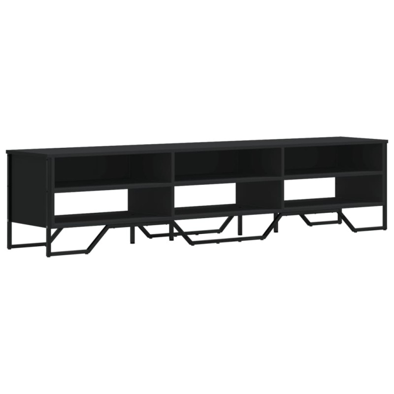 vidaXL Έπιπλο Τηλεόρασης Μαύρο 180x34x41 εκ. από Επεξεργ. Ξύλο