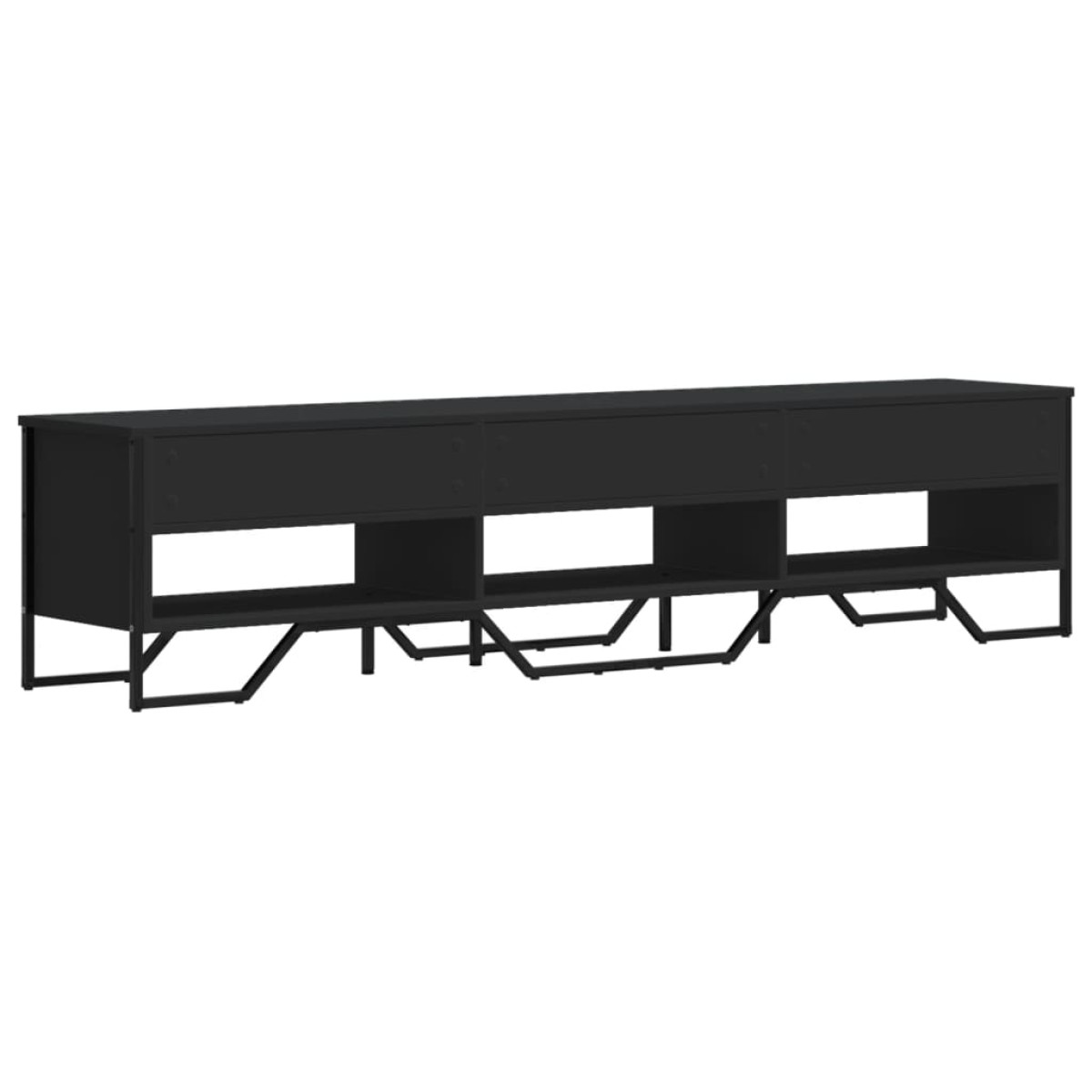 vidaXL Έπιπλο Τηλεόρασης Μαύρο 180x34x41 εκ. από Επεξεργ. Ξύλο