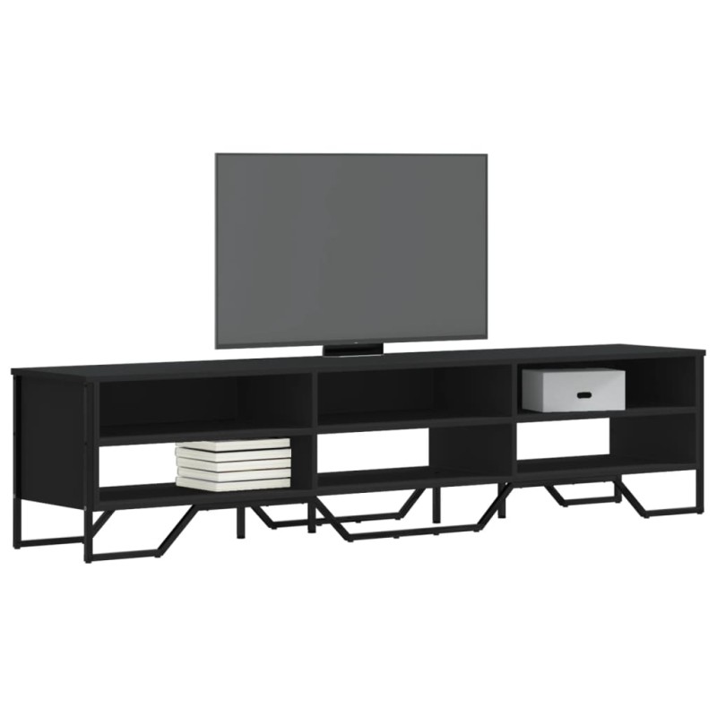 vidaXL Έπιπλο Τηλεόρασης Μαύρο 180x34x41 εκ. από Επεξεργ. Ξύλο
