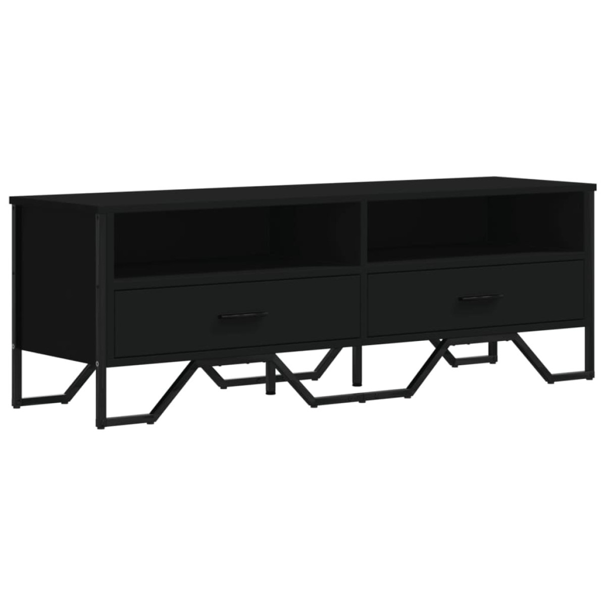 vidaXL Έπιπλο Τηλεόρασης Μαύρο 122 x 34 x 41 εκ. Επεξεργασμένο Ξύλο