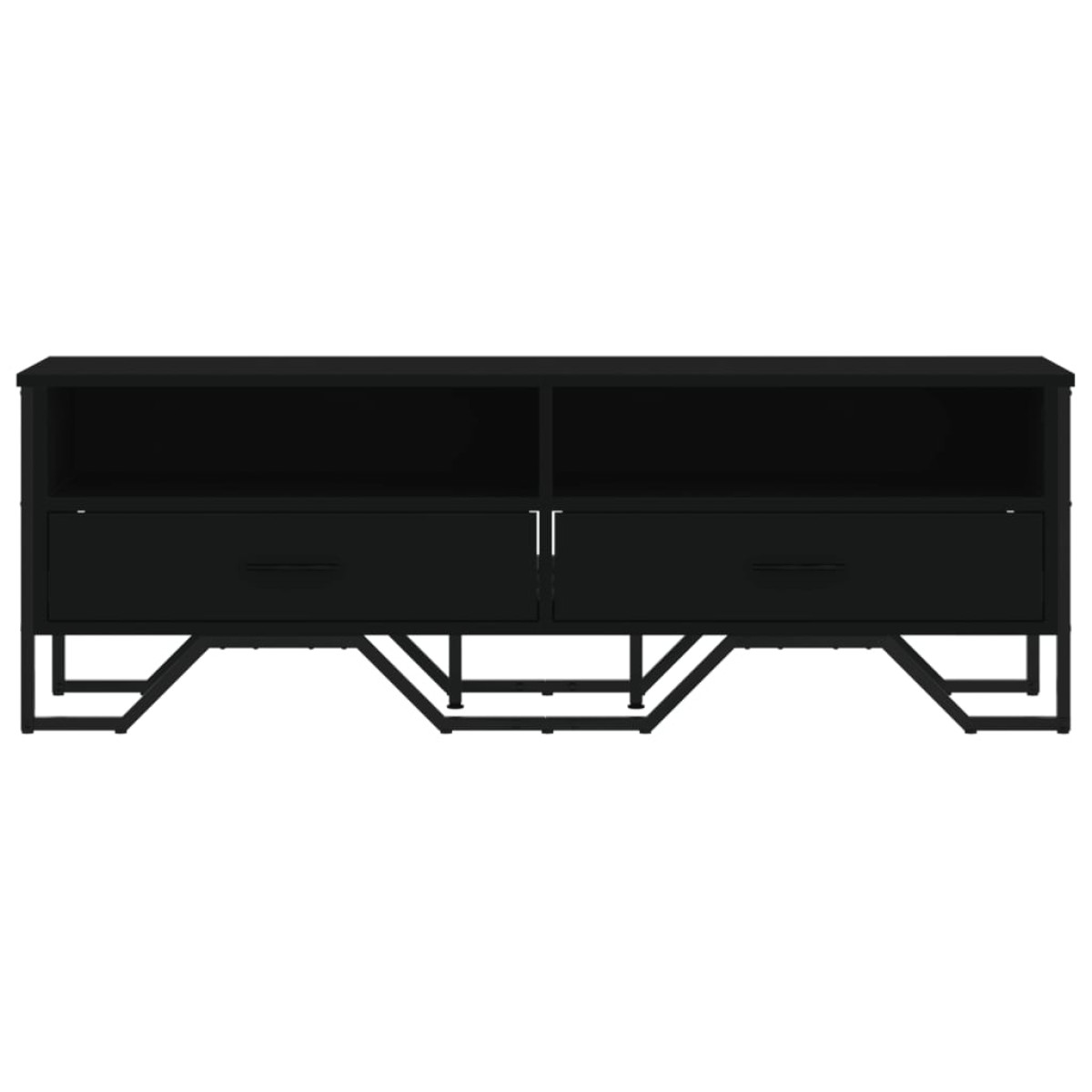 vidaXL Έπιπλο Τηλεόρασης Μαύρο 122 x 34 x 41 εκ. Επεξεργασμένο Ξύλο