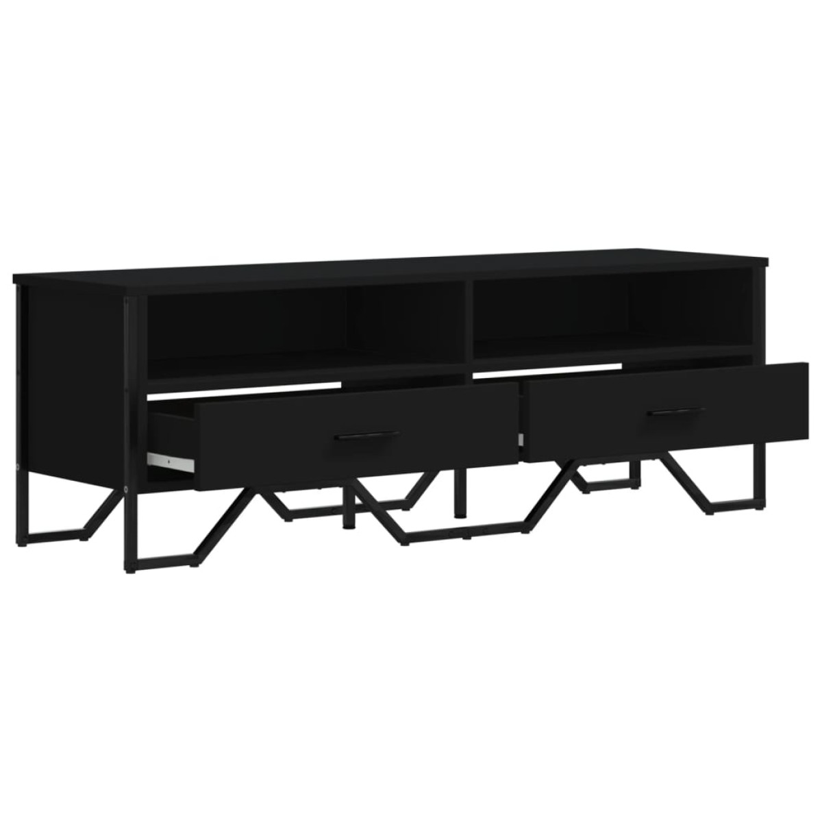 vidaXL Έπιπλο Τηλεόρασης Μαύρο 122 x 34 x 41 εκ. Επεξεργασμένο Ξύλο