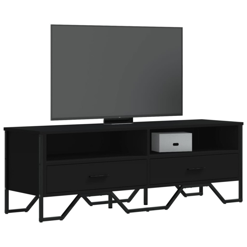 vidaXL Έπιπλο Τηλεόρασης Μαύρο 122 x 34 x 41 εκ. Επεξεργασμένο Ξύλο
