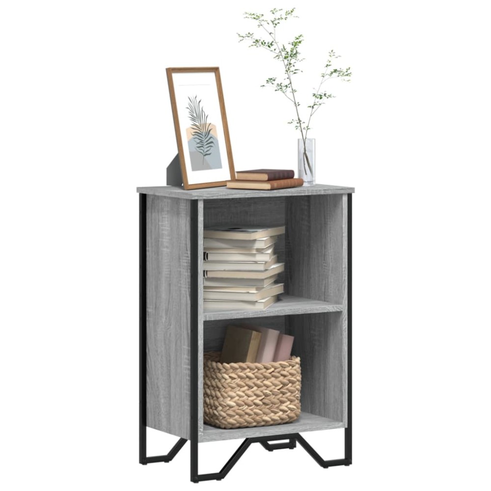 vidaXL Βιβλιοθήκη Γκρι Sonoma 50x31x74,5 εκ. από Επεξεργ. Ξύλο