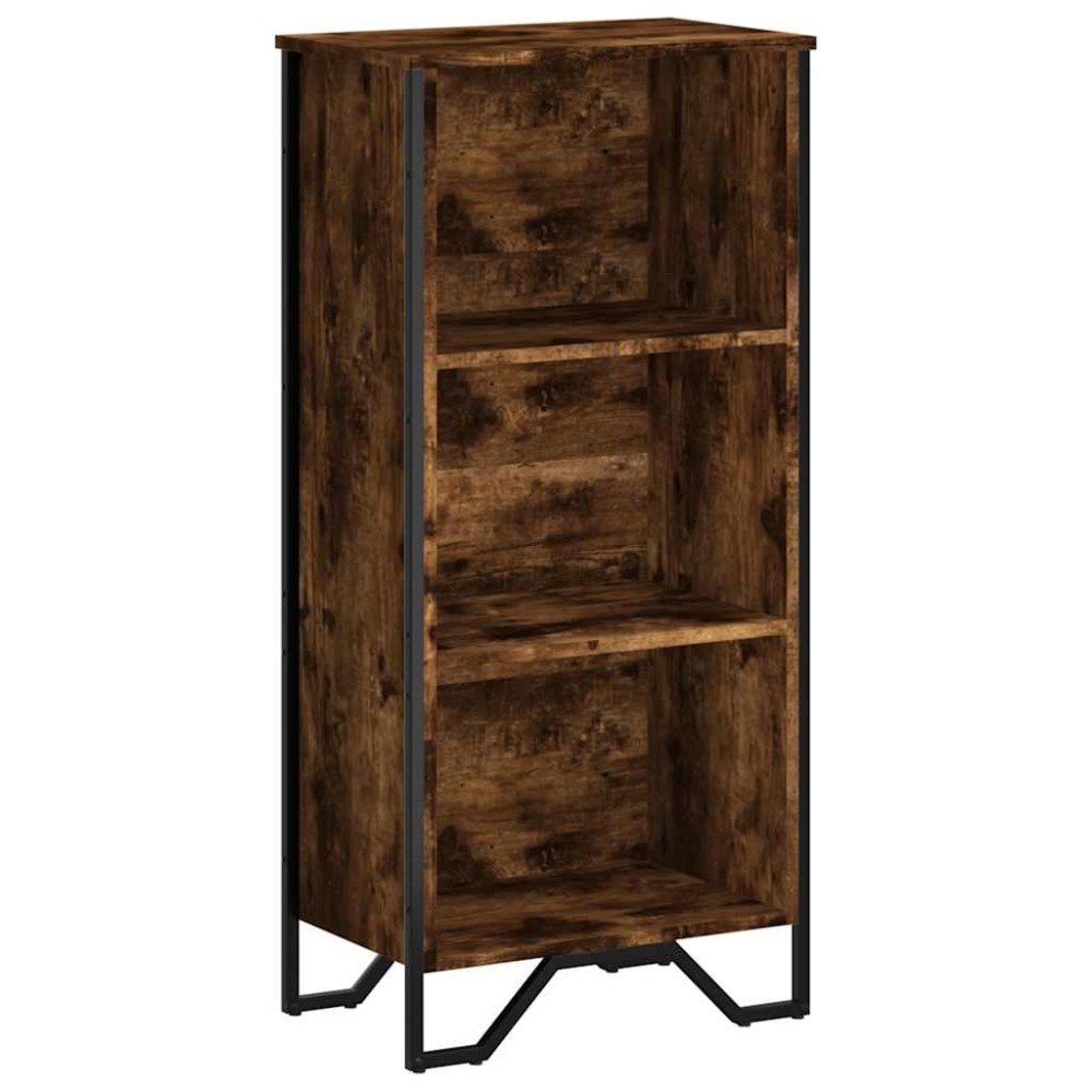 vidaXL Βιβλιοθήκη Καπνιστή Δρυς 50x31x106 εκ. από Επεξεργασμένο Ξύλο