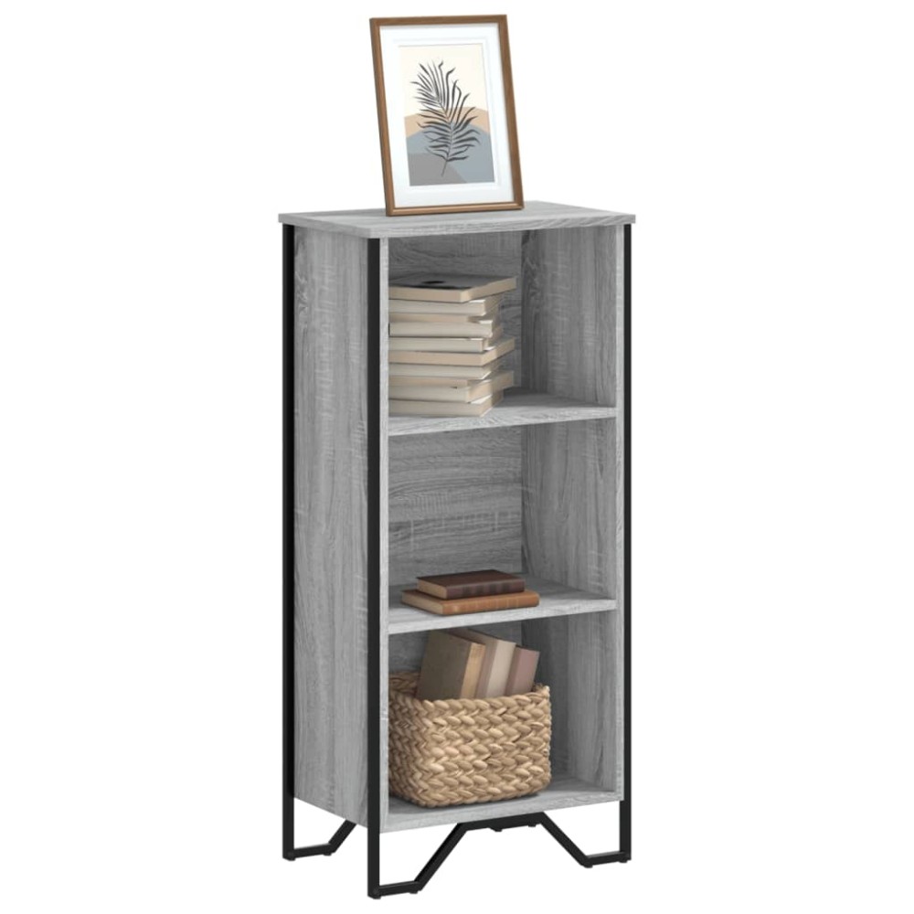vidaXL Βιβλιοθήκη Γκρι Sonoma 50x31x106 εκ. από Επεξεργ. Ξύλο