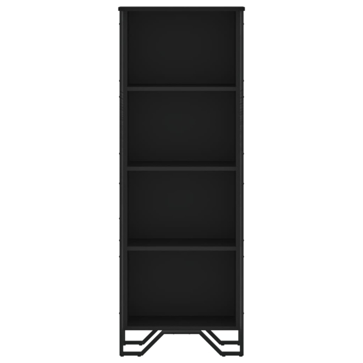 vidaXL Βιβλιοθήκη Μαύρη 50x31x137,5 εκ. από Επεξεργασμένο Ξύλο