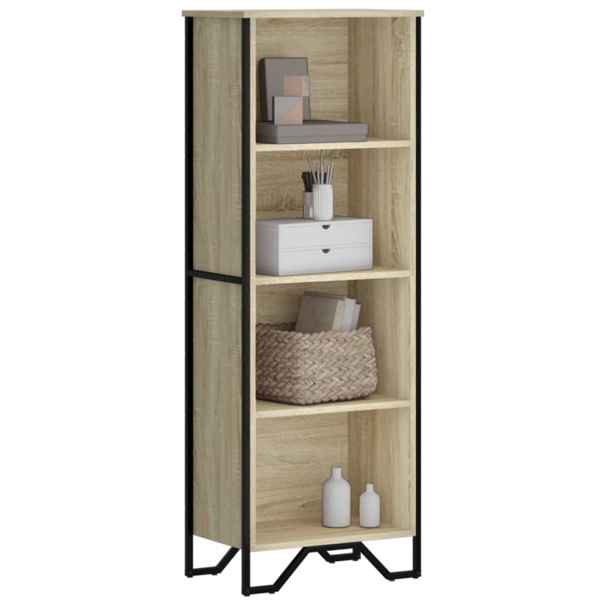 vidaXL Βιβλιοθήκη Sonoma Δρυς 50x31x137,5 εκ. από Επεξεργασμένο Ξύλο