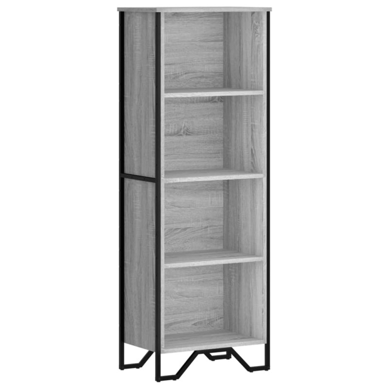 vidaXL Βιβλιοθήκη Γκρι Sonoma 50x31x137,5 εκ. από Επεξεργ. Ξύλο