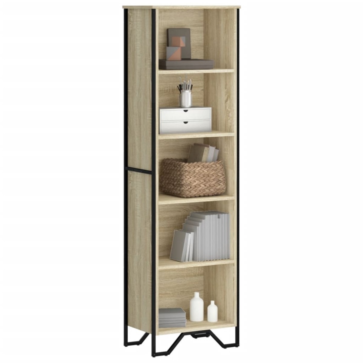 vidaXL Βιβλιοθήκη Sonoma Δρυς 50x31x169 εκ. από Επεξεργασμένο Ξύλο