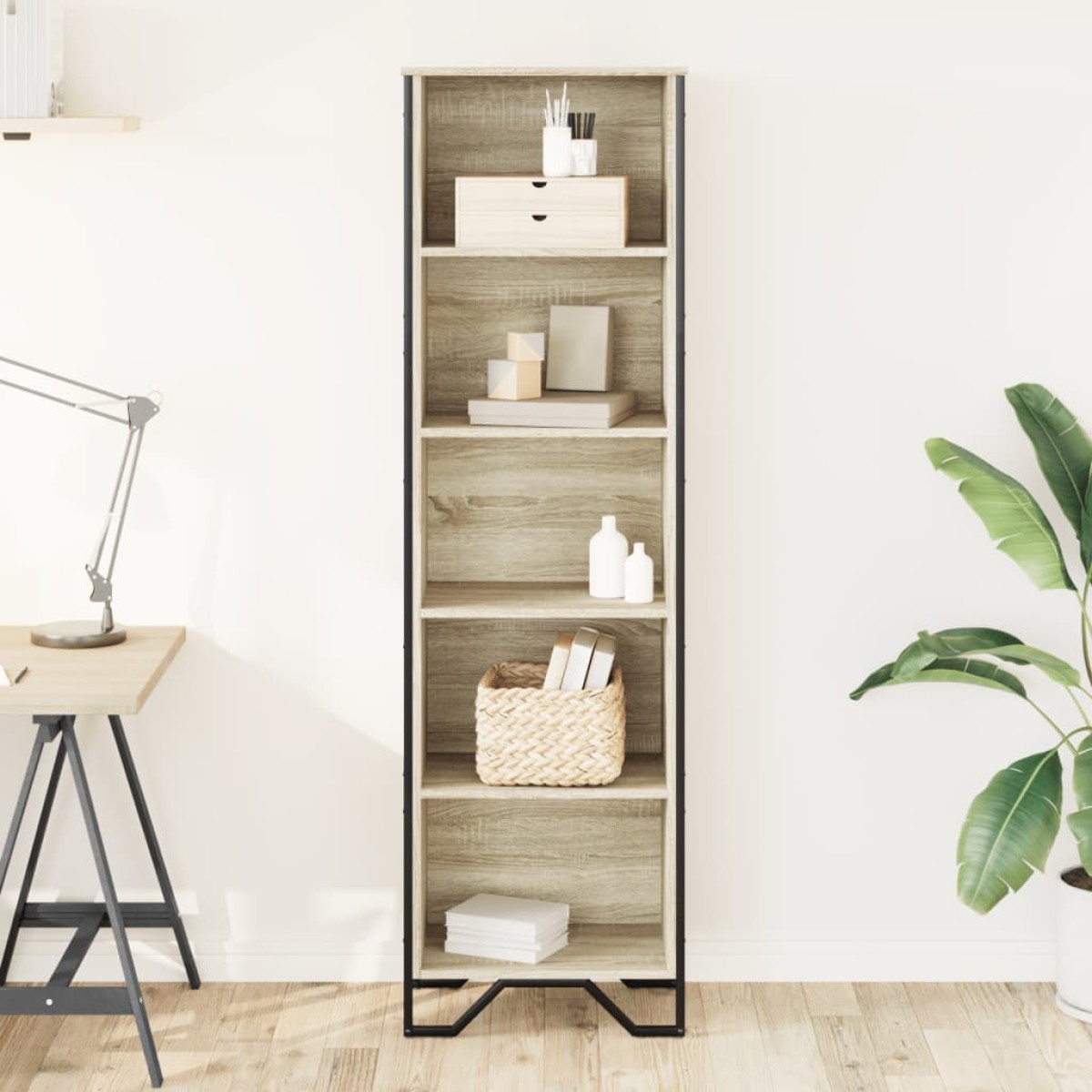 vidaXL Βιβλιοθήκη Sonoma Δρυς 50x31x169 εκ. από Επεξεργασμένο Ξύλο