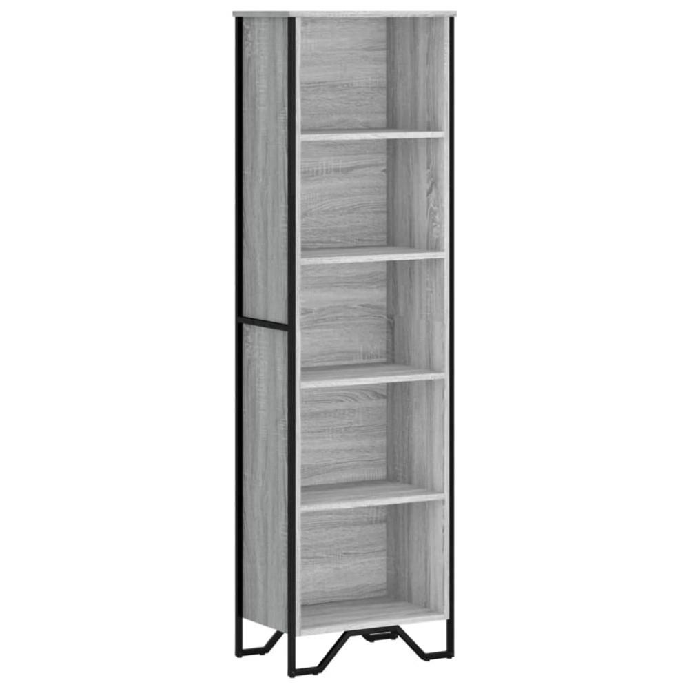 vidaXL Βιβλιοθήκη Γκρι Sonoma 50x31x169 εκ. από Επεξεργ. Ξύλο