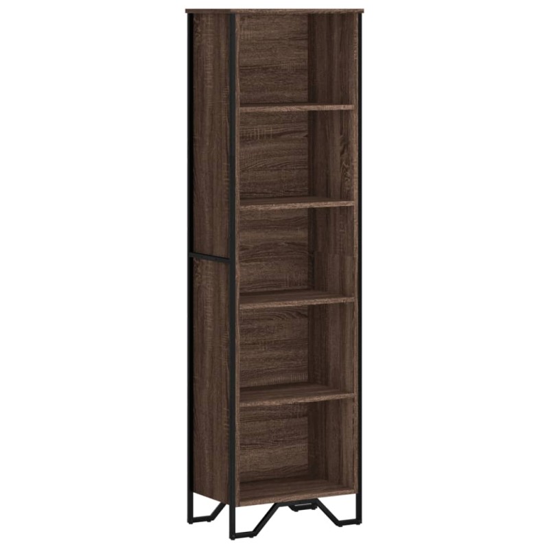 vidaXL Βιβλιοθήκη Καφέ Δρυς 50x31x169 εκ. από Επεξεργασμένο Ξύλο