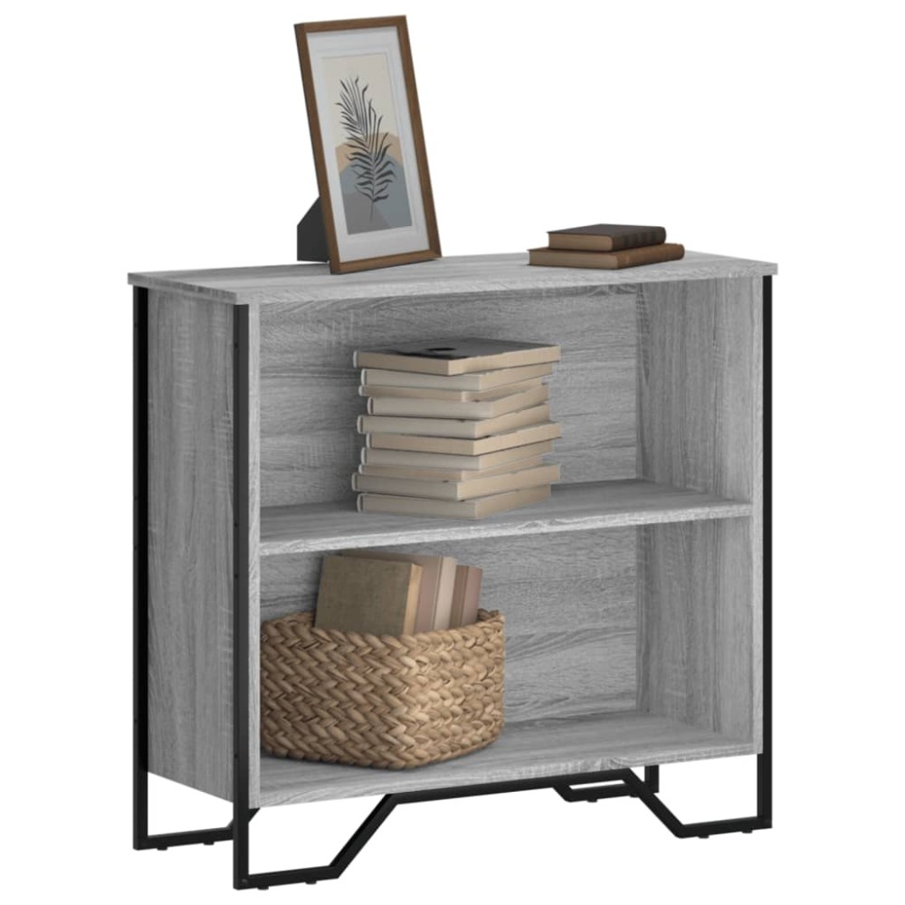 vidaXL Βιβλιοθήκη Γκρι Sonoma 80x31x74,5 εκ. από Επεξεργ. Ξύλο