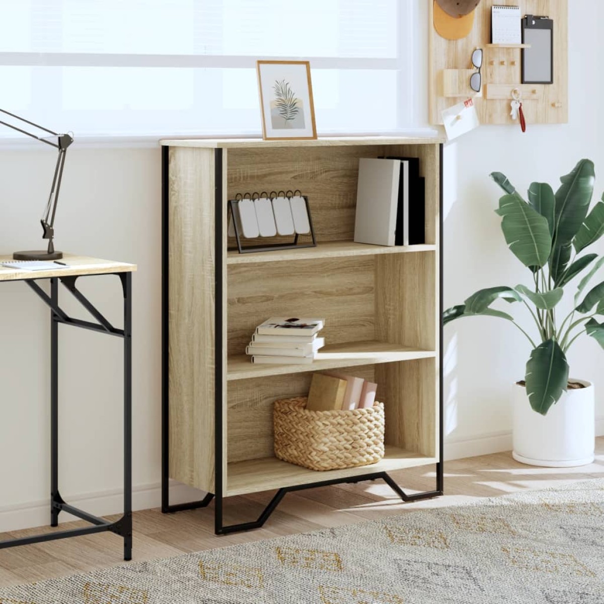vidaXL Βιβλιοθήκη Sonoma Δρυς 80x31x106 εκ. από Επεξεργασμένο Ξύλο