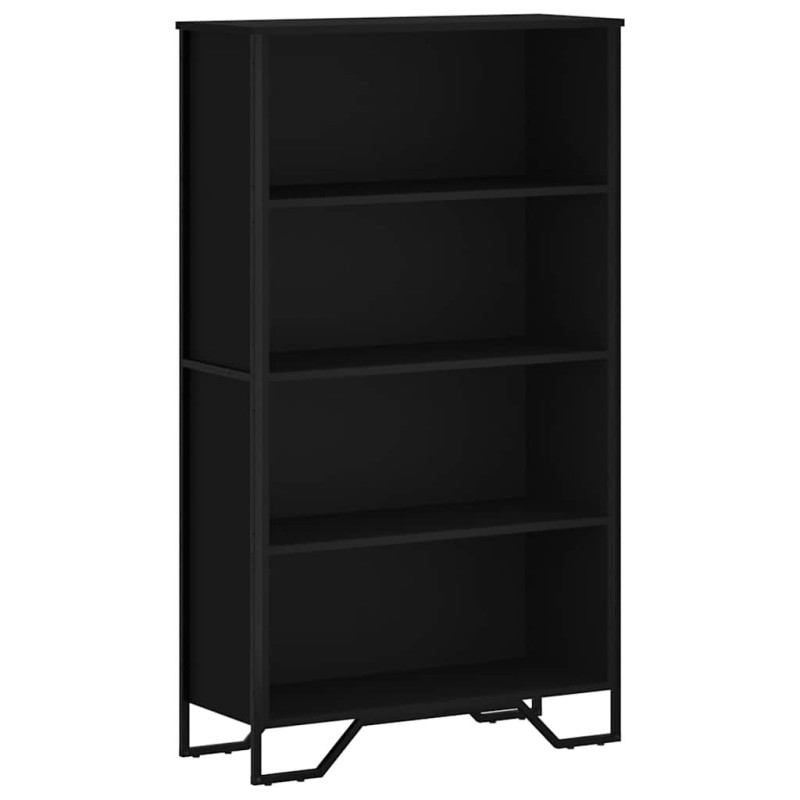 vidaXL Βιβλιοθήκη Μαύρη 80x31x137,5 εκ. από Επεξεργασμένο Ξύλο