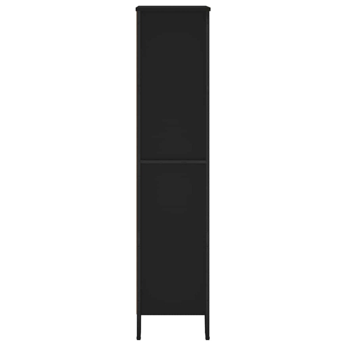 vidaXL Βιβλιοθήκη Μαύρη 80x31x137,5 εκ. από Επεξεργασμένο Ξύλο