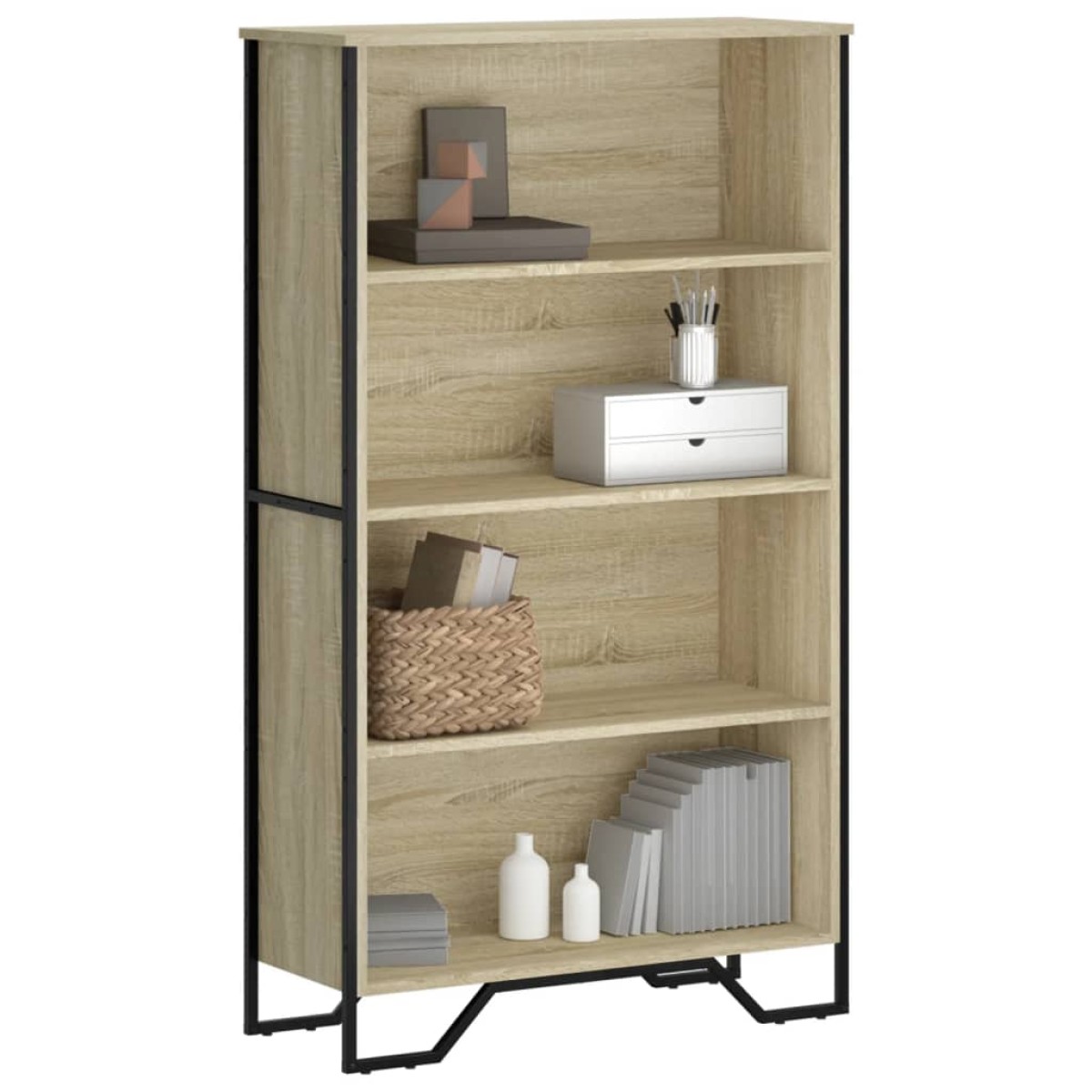 vidaXL Βιβλιοθήκη Sonoma Δρυς 80x31x137,5 εκ. από Επεξεργασμένο Ξύλο