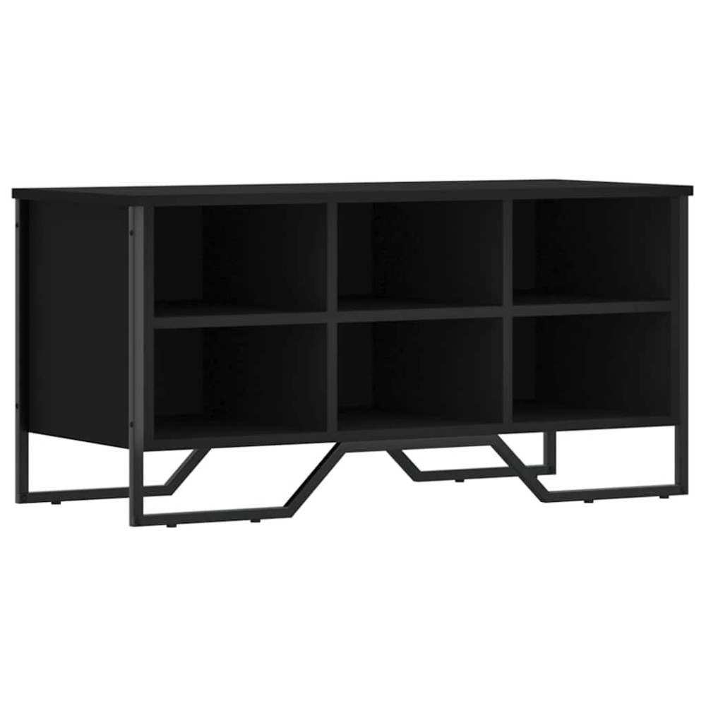 vidaXL Παπουτσοθήκη Μαύρο 90x38x45,5 εκ. από Επεξεργασμένο Ξύλο