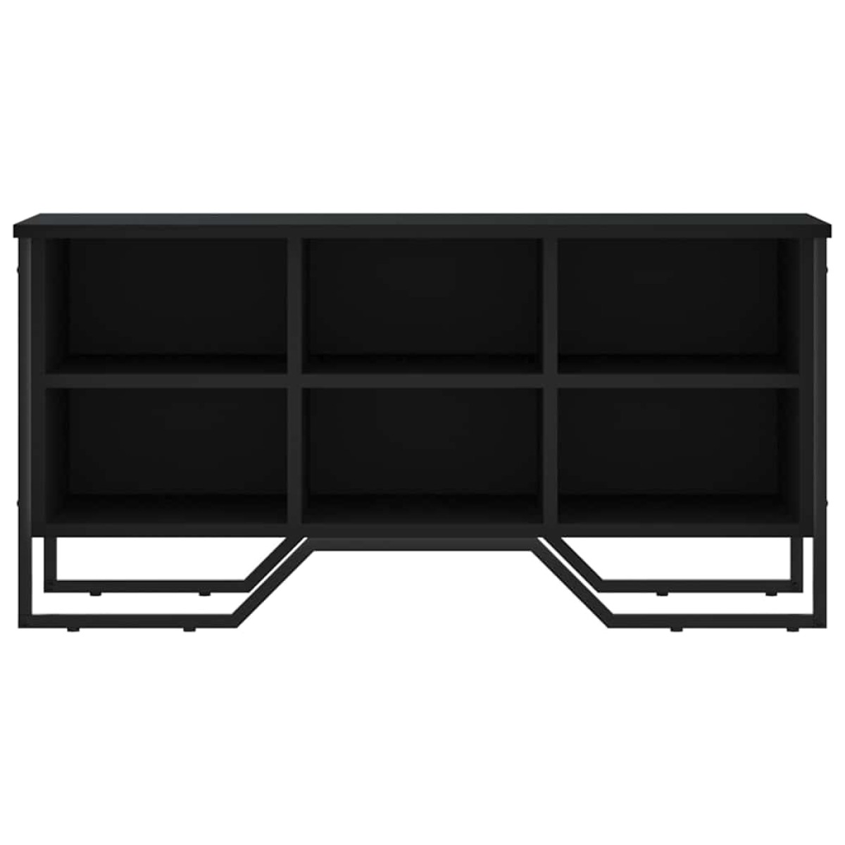 vidaXL Παπουτσοθήκη Μαύρο 90x38x45,5 εκ. από Επεξεργασμένο Ξύλο