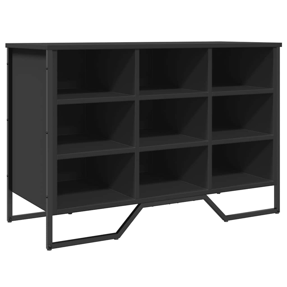 vidaXL Παπουτσοθήκη Μαύρη 90x38x61,5 εκ. από Επεξεργασμένο Ξύλο