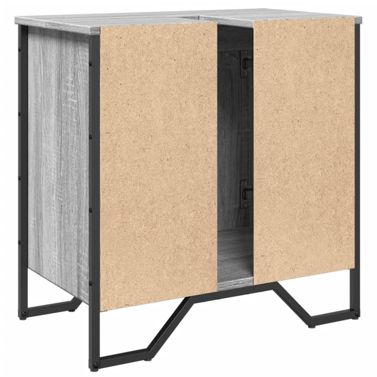 vidaXL Ντουλάπι Νιπτήρα Μπάνιου Γκρι Sonoma 60x35x60 εκ. Επεξ. Ξύλο