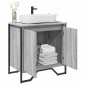 vidaXL Ντουλάπι Νιπτήρα Μπάνιου Γκρι Sonoma 60x35x60 εκ. Επεξ. Ξύλο