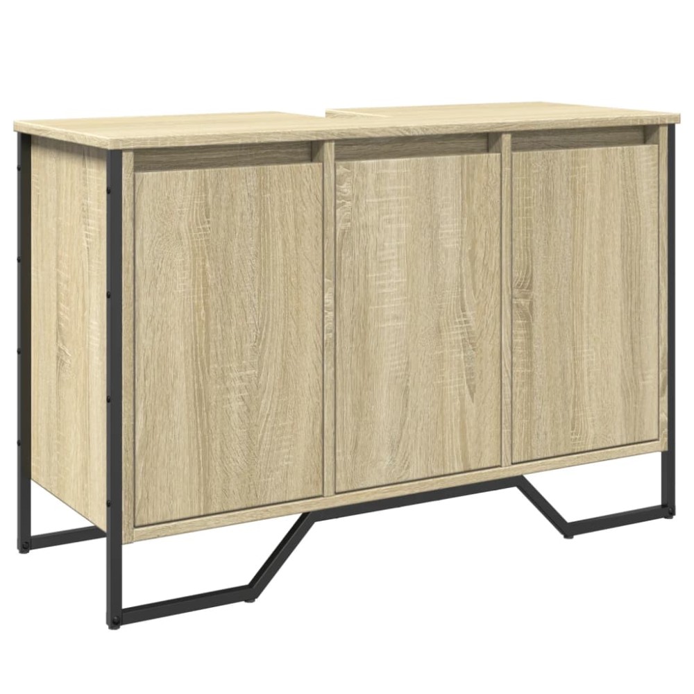 vidaXL Ντουλάπι Νιπτήρα Μπάνιου Sonoma Δρυς 91x35x60 εκ. Επεξ. Ξύλο