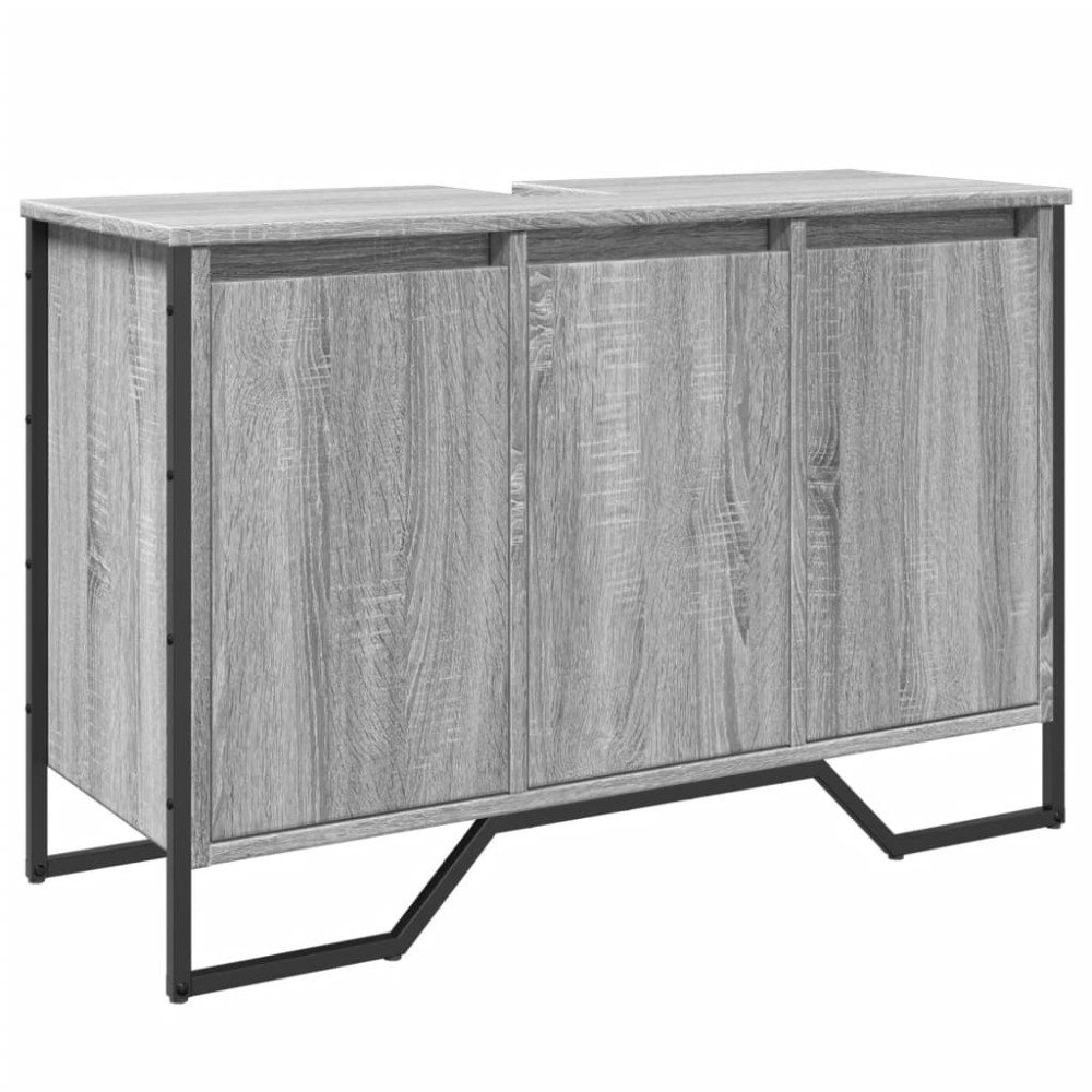 vidaXL Ντουλάπι Νιπτήρα Μπάνιου Γκρι Sonoma 91x35x60 εκ. Επεξ. Ξύλο