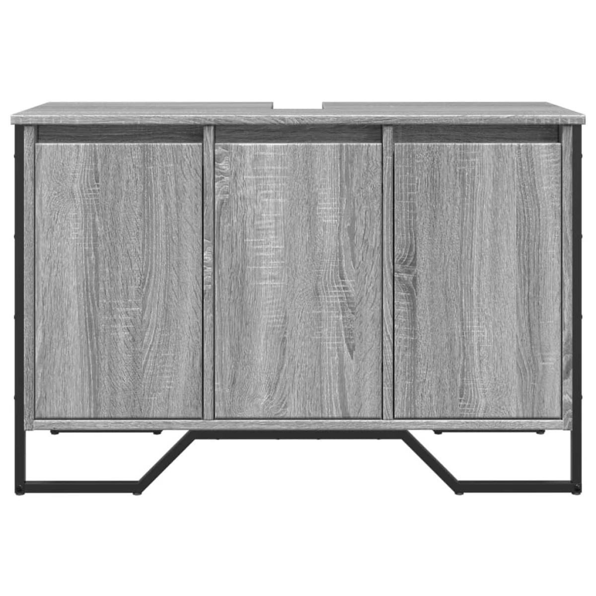 vidaXL Ντουλάπι Νιπτήρα Μπάνιου Γκρι Sonoma 91x35x60 εκ. Επεξ. Ξύλο