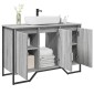 vidaXL Ντουλάπι Νιπτήρα Μπάνιου Γκρι Sonoma 91x35x60 εκ. Επεξ. Ξύλο