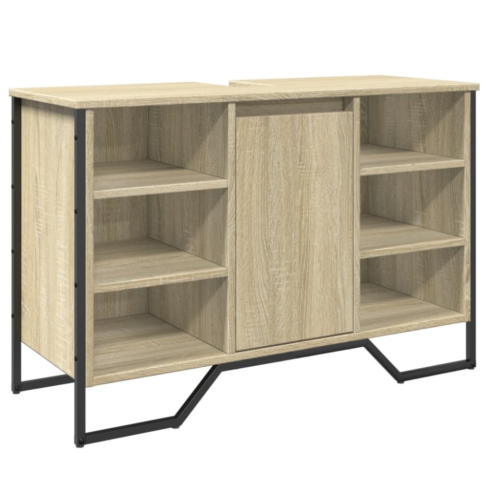 vidaXL Ντουλάπι Νιπτήρα Μπάνιου Sonoma Δρυς 91x35x60 εκ. Επεξ. Ξύλο