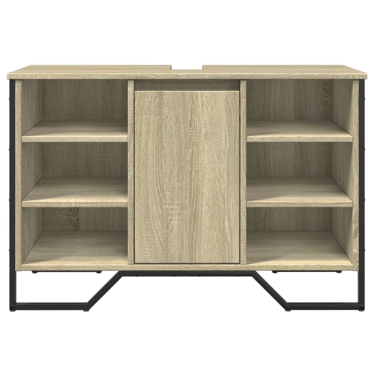 vidaXL Ντουλάπι Νιπτήρα Μπάνιου Sonoma Δρυς 91x35x60 εκ. Επεξ. Ξύλο