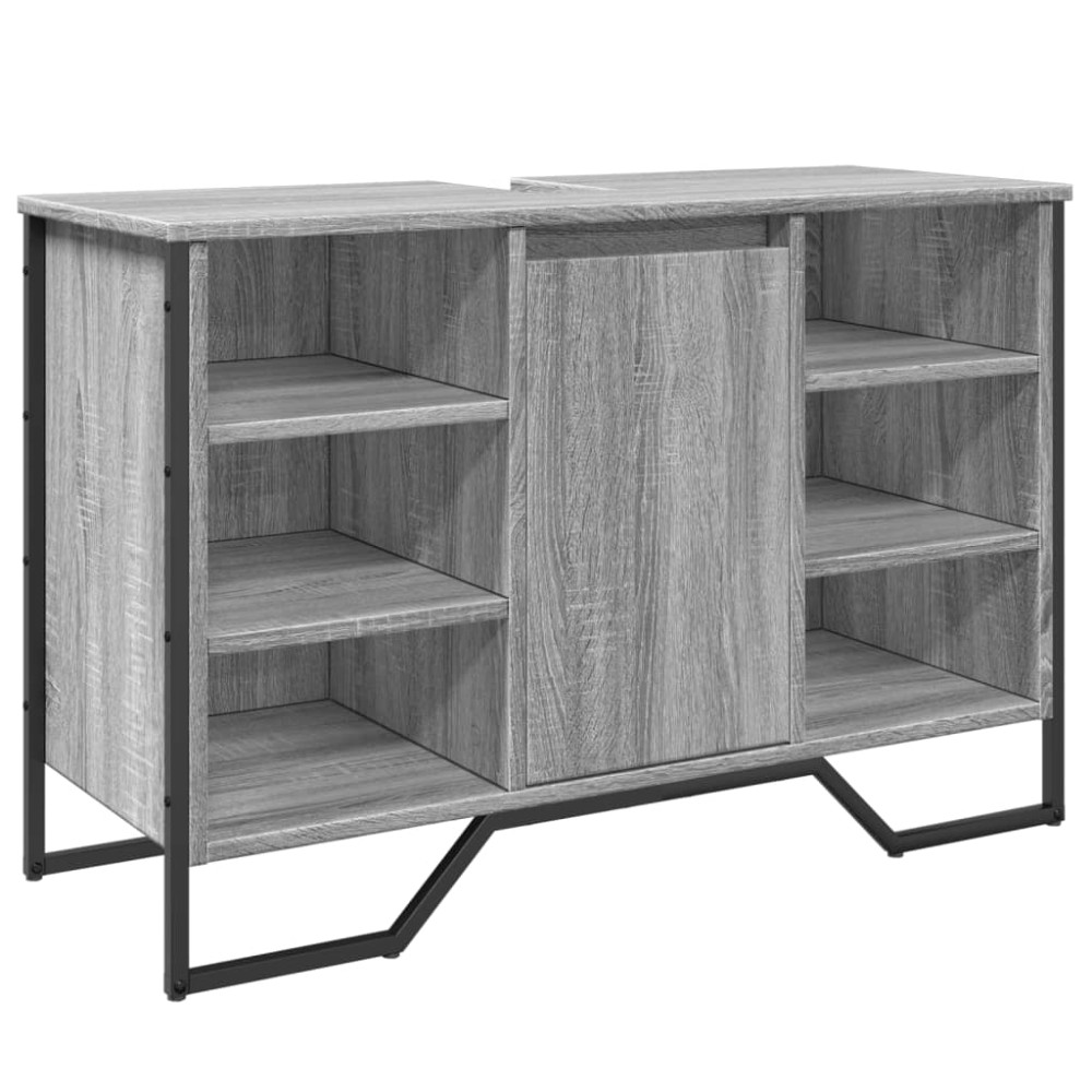 vidaXL Ντουλάπι Νιπτήρα Μπάνιου Γκρι Sonoma 91x35x60 εκ. Επεξ. Ξύλο