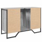 vidaXL Ντουλάπι Νιπτήρα Μπάνιου Γκρι Sonoma 91x35x60 εκ. Επεξ. Ξύλο