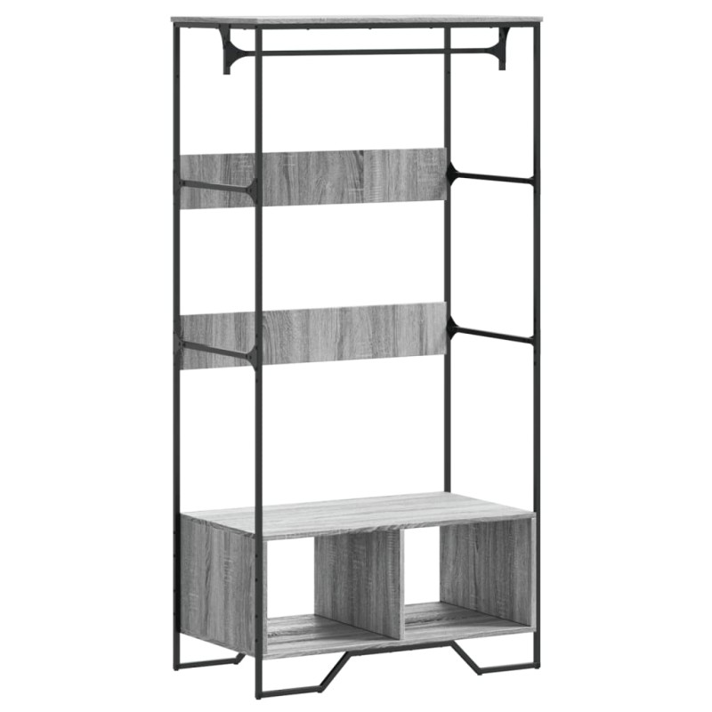 vidaXL Ντουλάπα Γκρι Sonoma 90x50x180 εκ. από Επεξεργασμένο Ξύλο