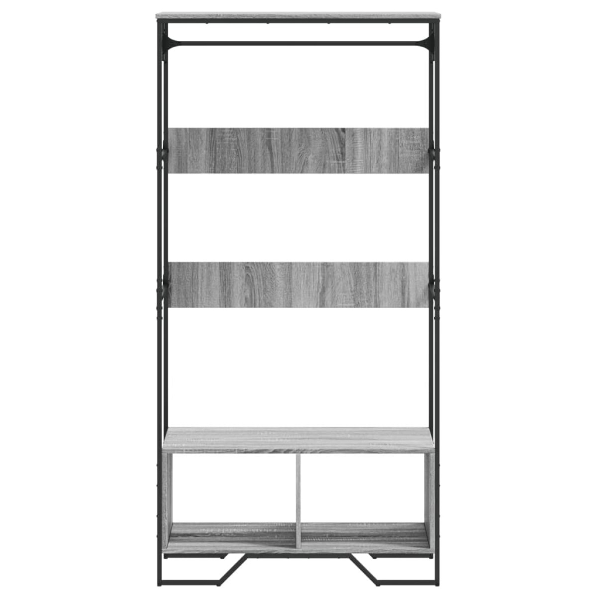 vidaXL Ντουλάπα Γκρι Sonoma 90x50x180 εκ. από Επεξεργασμένο Ξύλο