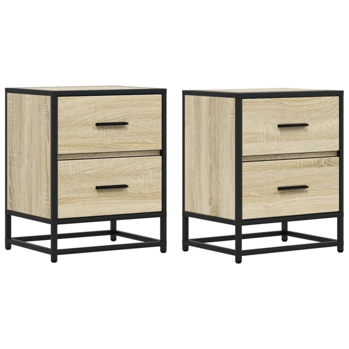 vidaXL Κομοδίνα 2 τεμ. Sonoma Δρυς 40x31x50 εκ. από Επεξεργασμένο Ξύλο