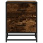 vidaXL Κομοδίνα Καπνιστή Δρυς 40x31x50 εκ. Επεξεργασμένο Ξύλο