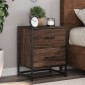 vidaXL Κομοδίνα Καφέ Δρυς 40x31x50 εκ. από Επεξεργασμένο Ξύλο