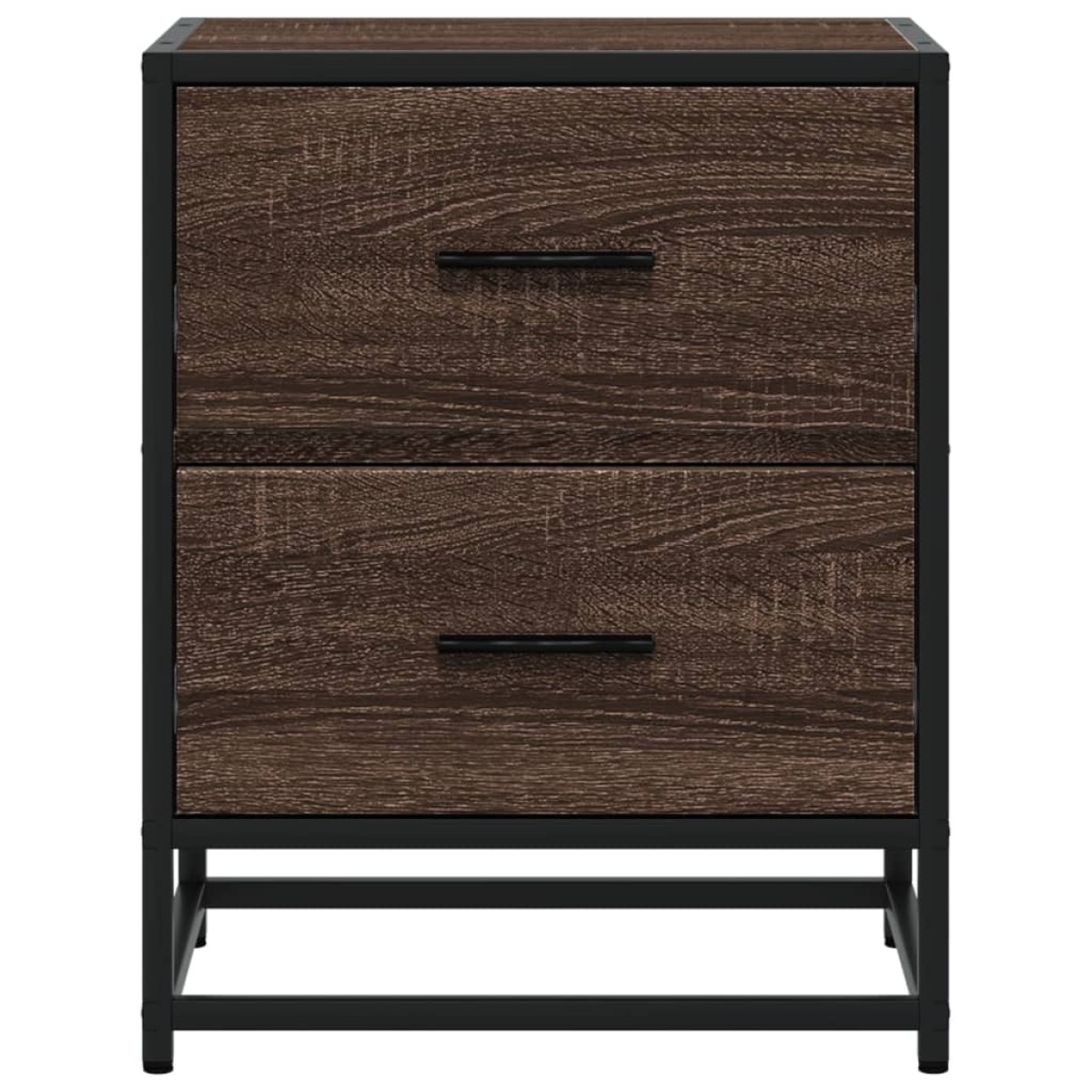 vidaXL Κομοδίνα 2 τεμ. Καφέ Δρυς 40x31x50 εκ. από Επεξεργασμένο Ξύλο