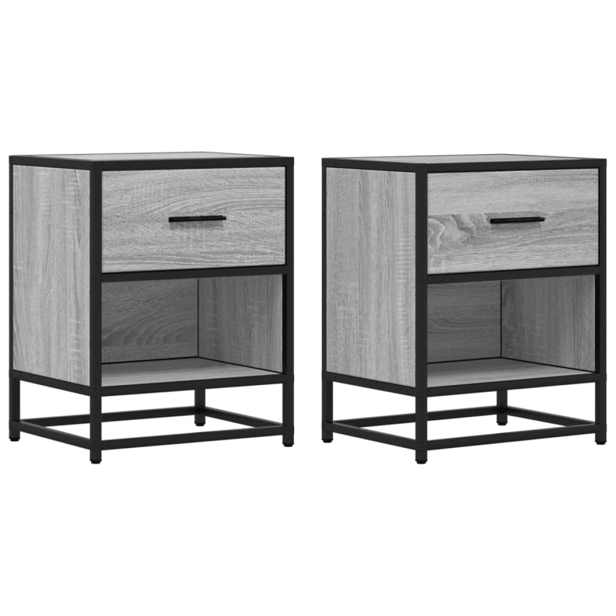 vidaXL Κομοδίνα 2 τεμ. Γκρι Sonoma 40x31x50 εκ. από Επεξεργασμένο Ξύλο