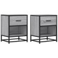 vidaXL Κομοδίνα 2 τεμ. Γκρι Sonoma 40x31x50 εκ. από Επεξεργασμένο Ξύλο