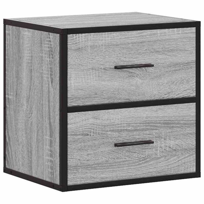 vidaXL Επίτοιχο κομοδίνο Grey Sonoma 40x31x39,5 cm
