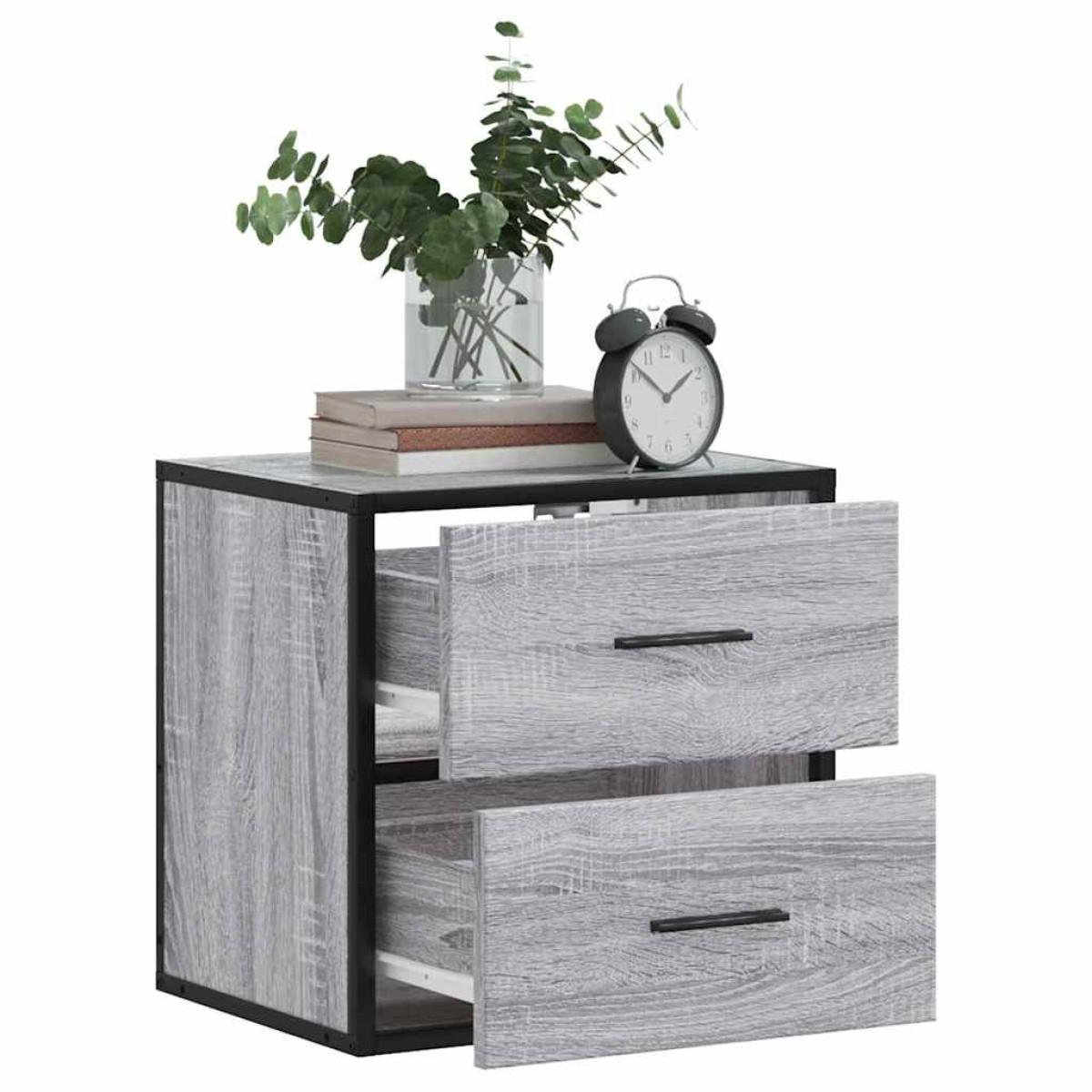 vidaXL Επίτοιχο κομοδίνο Grey Sonoma 40x31x39,5 cm